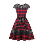 Shein 50s Contrast Lace Plaid Dress