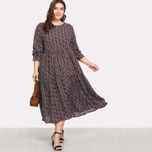 Shein Plus Ditsy Print Swing Dress