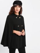 Shein Double Breasted Cape Coat