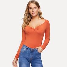 Shein Twist Front Skinny Tee