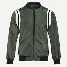 Shein Men Striped Bomber Jacket