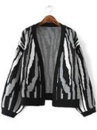 Shein Contrast Trim Drop Shoulder Cardigan Coat