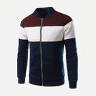 Shein Men Rib Knit Trim Color Block Jacket