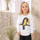Shein Toddler Girls Bird Print Sweater