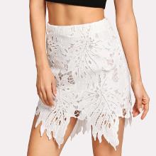 Shein Cut Out Asymmetrical Hem Skirt