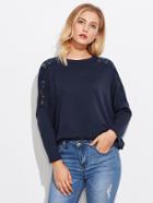 Shein Lace Contrast Drop Shoulder Tee