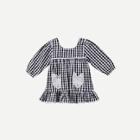 Shein Toddler Girls Contrast Lace Gingham Dress