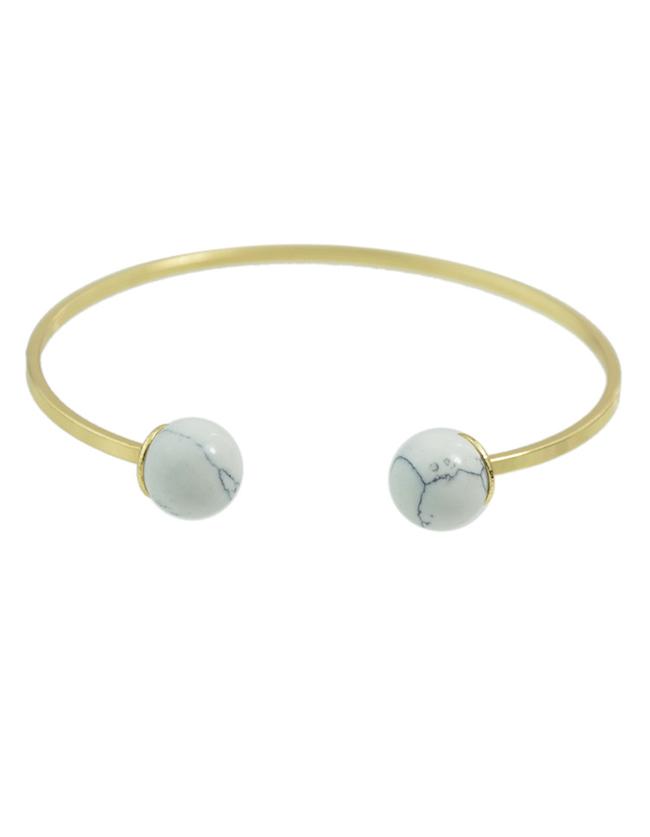 Shein Gold Plated Turquoise Cuff Bracelet
