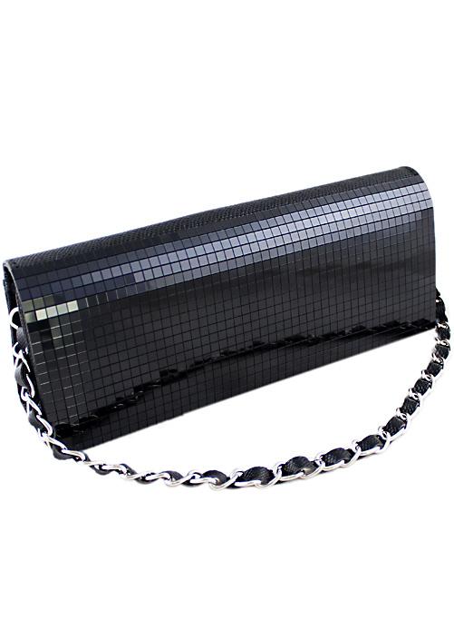 Shein Black Metal Embellished Clutch Bag