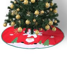 Shein Christmas Santa Claus Print Tree Skirt