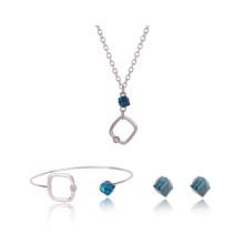 Shein Rhinestone Necklace & Cuff & Stud Earrings