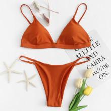 Shein Plain Bikini Set