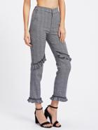 Shein Glen Plaid Frill Trim Pants