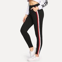 Shein Tape Detail Crop Pants