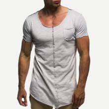 Shein Men Pocket Decoration Plain Tee