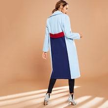 Shein Button & Pocket Front Notched Neck Coat