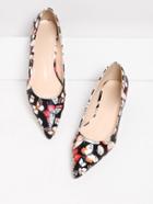 Shein Butterfly Pattern Pointed Toe Flats