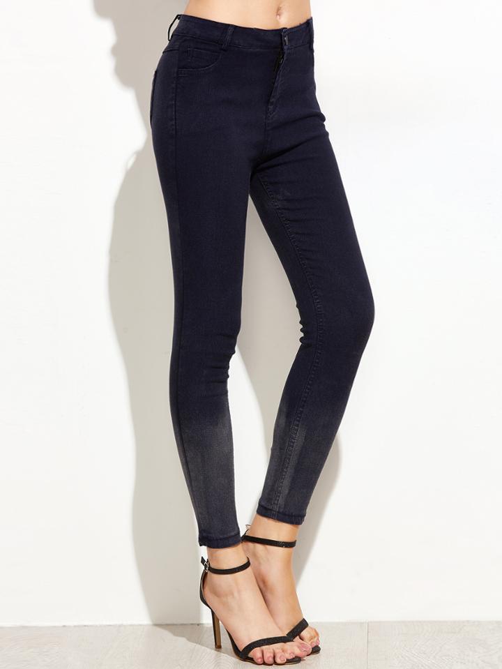 Shein Ombre Slim Denim Pants