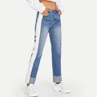 Shein Roll Up Faded Wash Jeans