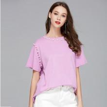 Shein Pearl Beaded Tee