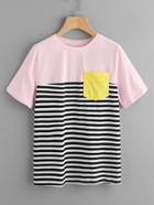 Shein Mixed Cut And Sew T-shirt