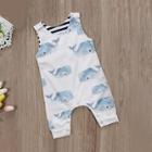 Shein Baby Whale Print Sleeveless Jumpsuit