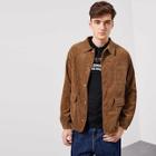 Shein Men Press Button Pocket Front Corduroy Jacket