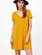 Shein Yellow Caged V Back Swing Tee Dress