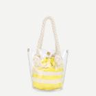 Shein Striped Design Tote Bag With Convertible Strap