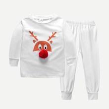 Shein Toddler Boys Pom Pom Detail Cartoon Print Top With Pants