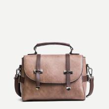 Shein Double Buckle Detail Crossbody Bag