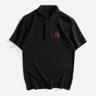 Shein Men Scorpion Embroidery Polo Shirt