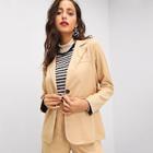 Shein Notch Collar Button Up Blazer