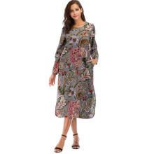 Shein Floral Print Split Side Dress