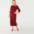 Shein Plus Stripe Side Slim Fitted Dress