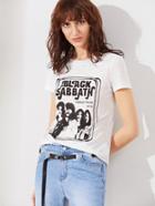 Shein White Graphic Print Short Sleeve Slub T-shirt