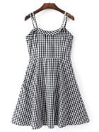 Shein Checkerboard Strappy A Line Dress