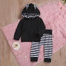 Shein Toddler Boys Striped Hoodie & Pants