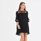 Shein Floral Embroidery Smock Dress