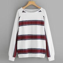 Shein Plus Raglan Sleeve Sweatshirt