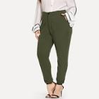 Shein Plus Zipper Fly Solid Pants