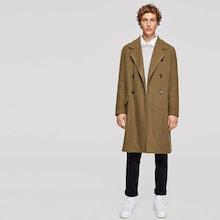 Shein Men Double Button Notched Neck Tunic Coat