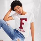 Shein Contrast Sequin Letter Tee