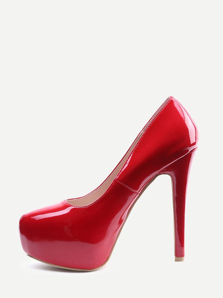 Shein Red Patent Platform Pumps