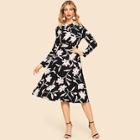 Shein Fit & Flare Floral 50s Dress