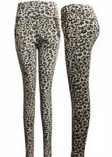 Rosewe Leopard Print High Waist Ankle Length Leggings