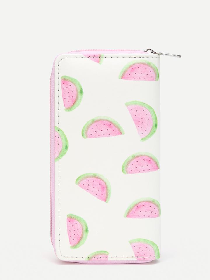 Shein Watermelon Print Pu Wallet