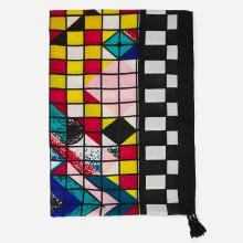 Shein Geometric Print Scarf With Tassel