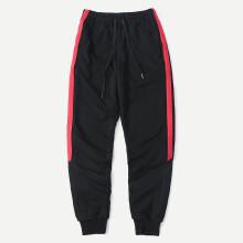 Shein Men Striped Side Drawstring Sporty Pants