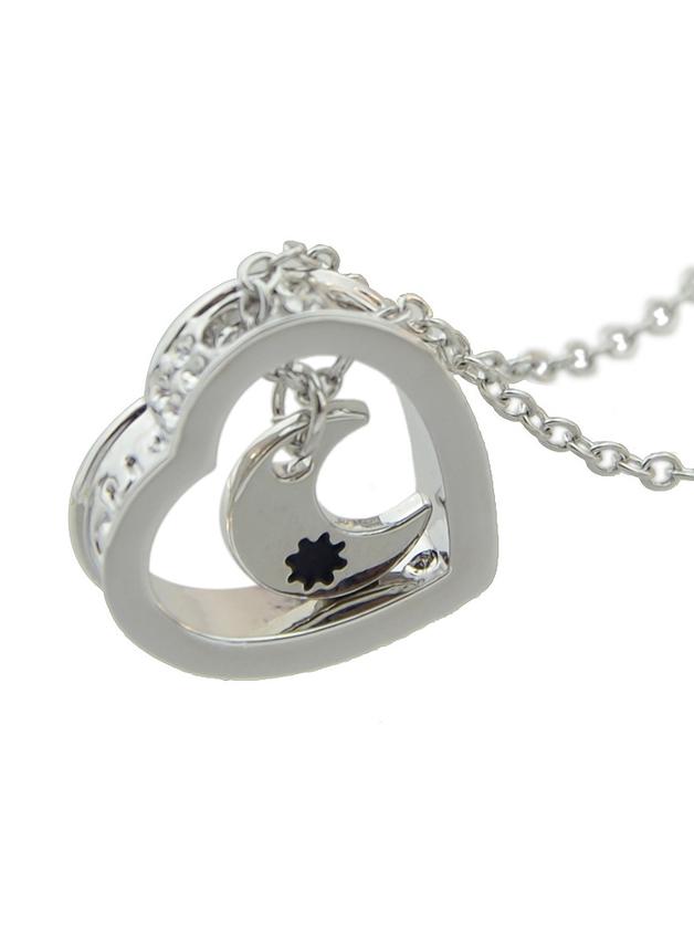 Shein Silver Color Moon Heart Shape Necklace